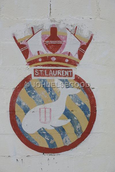 IMG_JE.DOC16.JPG - St. Laurent, Painted ships emblem, Royal Naval Dockyard, Bermuda