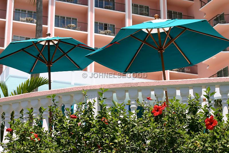 IMG_JE.FS31.JPG - Fairmont Southampton Resort Hotel, Umbrellas and Hibiscus, Bermuda