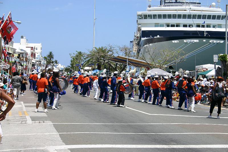 IMG_JE.BDADY121.JPG - Bermuda Day Parade, Majorettes and Band, Front Street, Bermuda