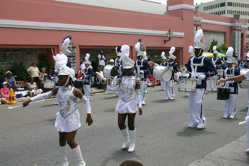 IMG_JE.BDADY127.JPG - Bermuda Day Parade, Majorettes and Band, Front Street, Bermuda